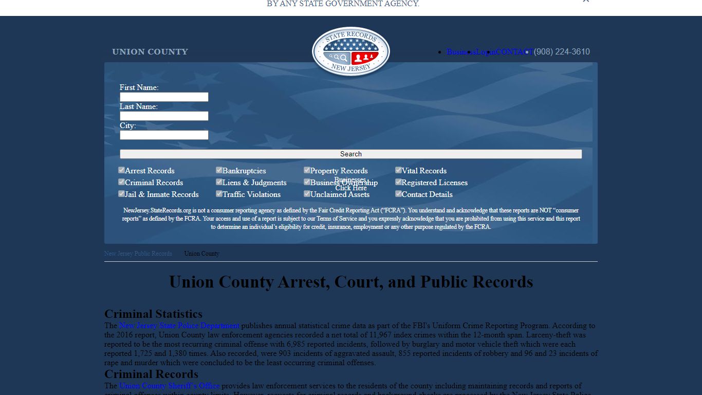 Union County Arrest, Court, and Public Records