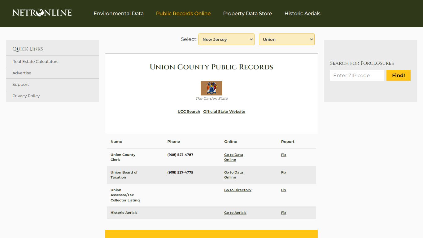 Union County Public Records - NETROnline.com
